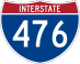 Description: Interstate 476 route marker