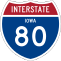 Description: Interstate 80 (Iowa) route marker