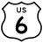 Description: U.S. Highway 6 route marker