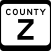 Description: Wisconsin County Truck Highway Z route marker