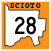 Description: Scioto County Road 28 route marker