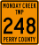 Description: Monday Creek Township, Perry County, Ohio, route marker