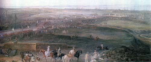 The British Army marching out to surrender at the end of the Battle of Yorktown